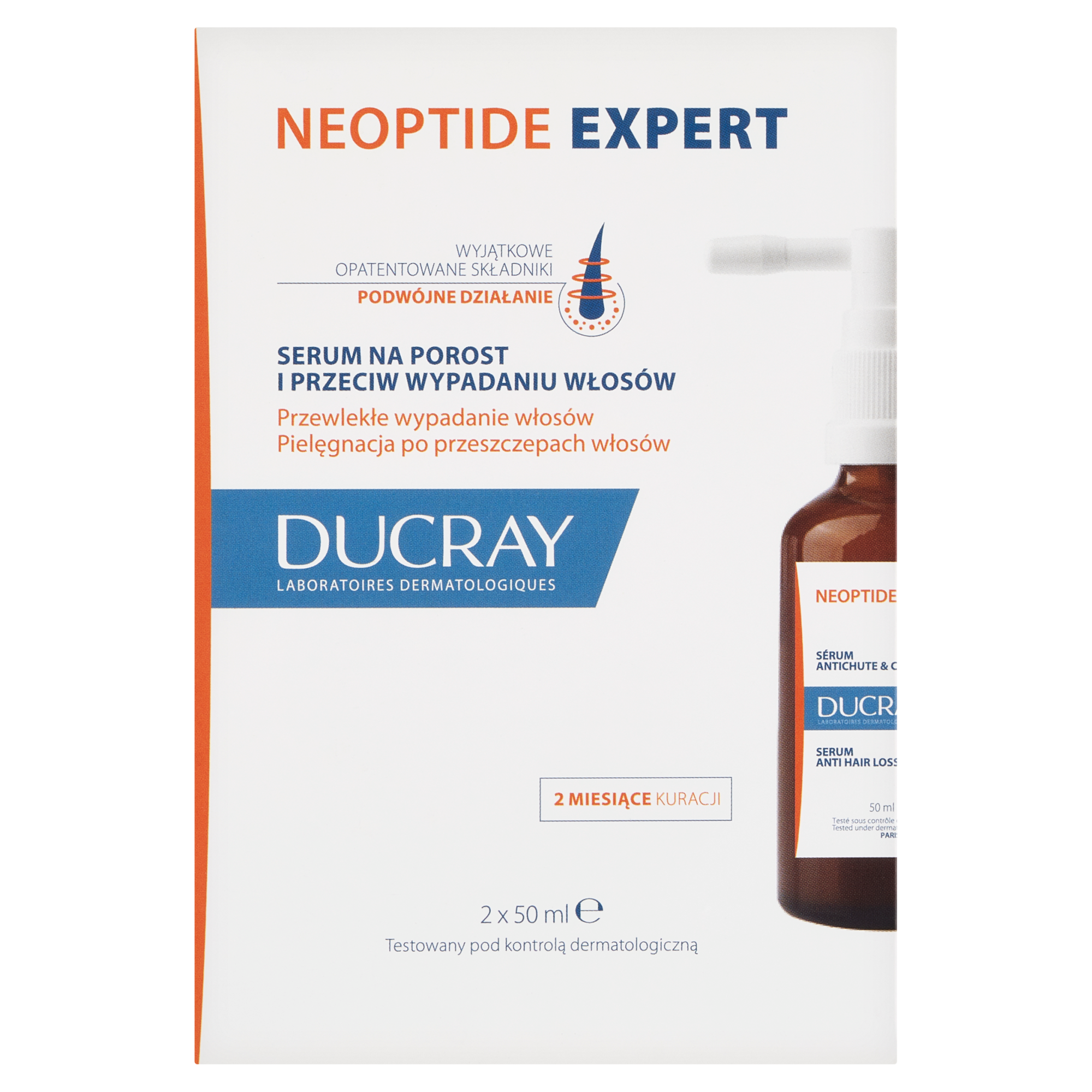 Ducray Neoptide, serum na porost i przeciw wypadaniu włosów, 50 ml x 2 butelki zdjęcie