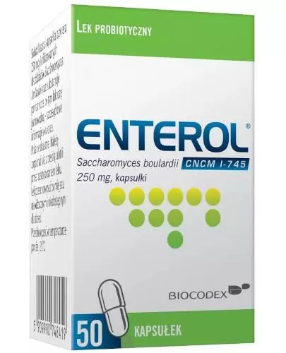 Enterol 250 mg 50 kapsułek zdjęcie