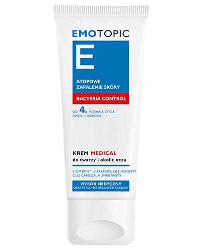 EMOTOPIC BACTERIA CONTROL KREM MEDICAL DO TWARZY i OKOLIC OCZU, 50 ml zdjęcie