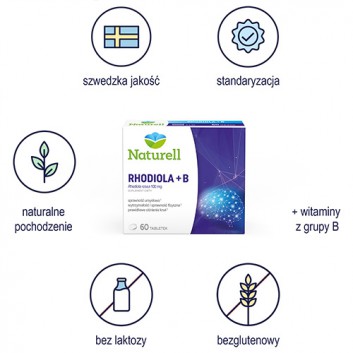 Naturell Rhodiola + B 60 tabletek