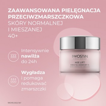 Iwostin Age Lift Krem na dzień dla skóry normalnej SPF15, 50 ml, cena, opinie, właściwości