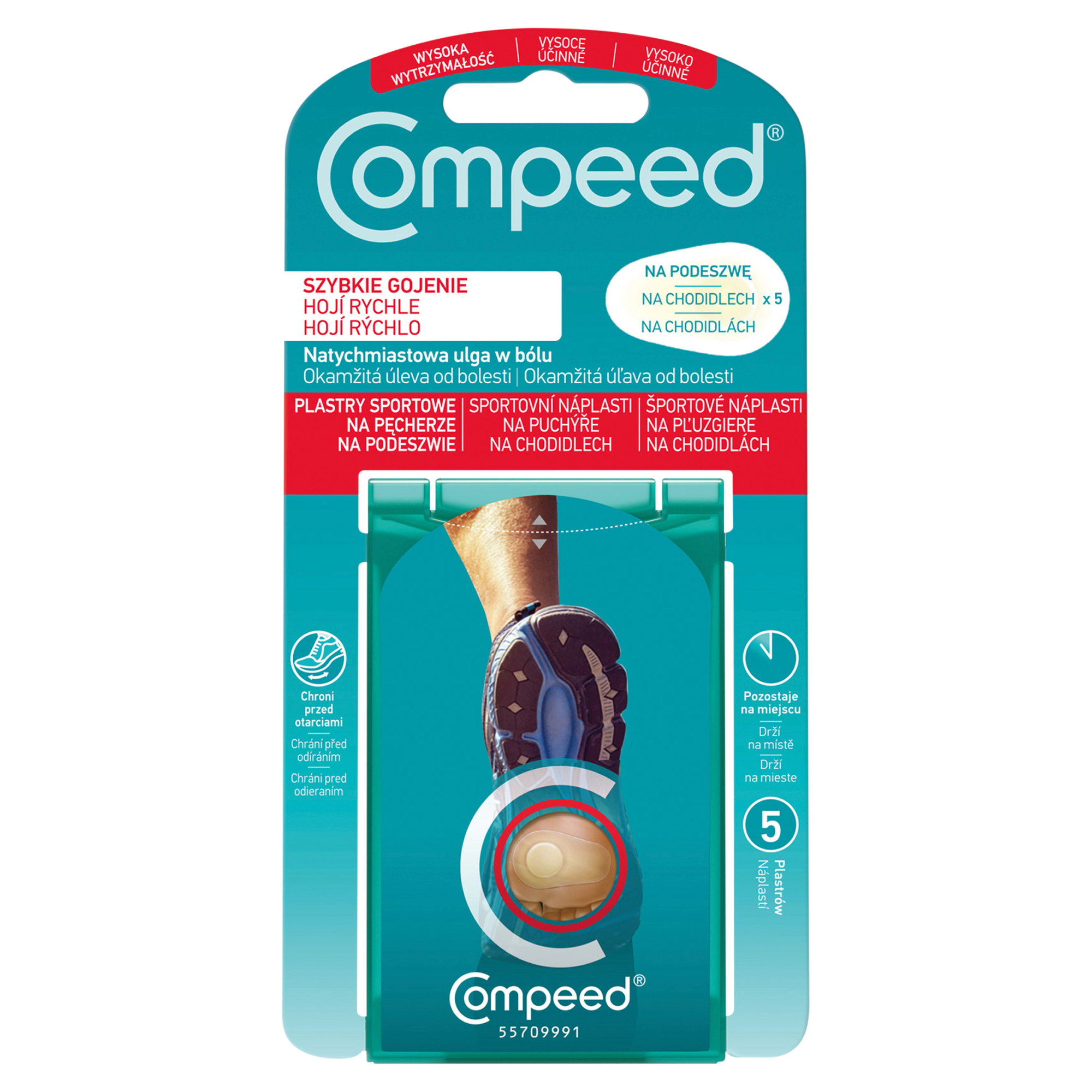 COMPEED Plastry sportowe na pęcherze na podeszwie - 5 szt - cena, stosowanie, opinie zdjęcie