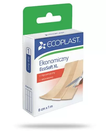 EcoPlast Ekonomiczny EcoSoft XL przylepiec medyczny włókninowy 8cm x 1m zdjęcie