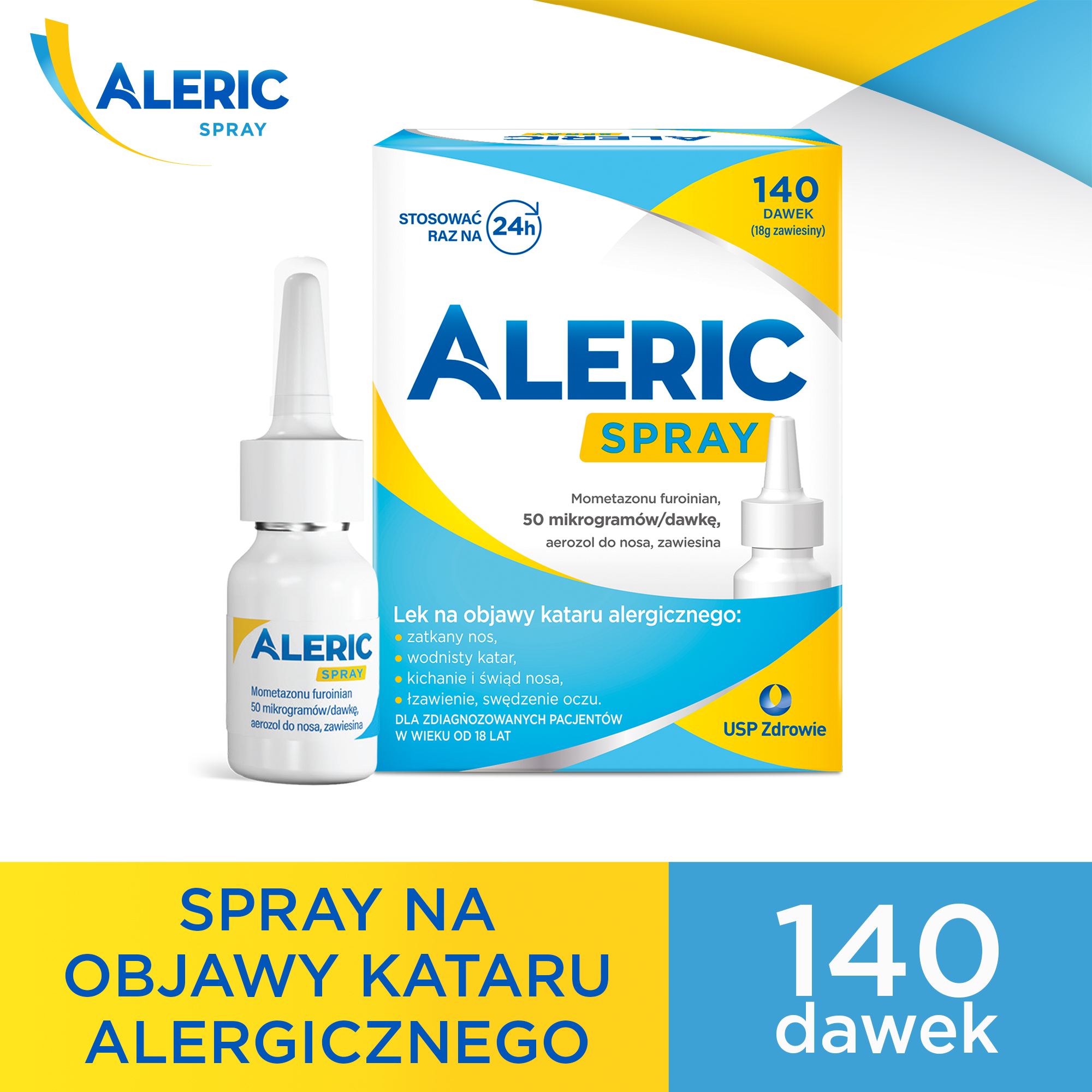 Aleric Spray Aerozol do nosa, 140 dawek