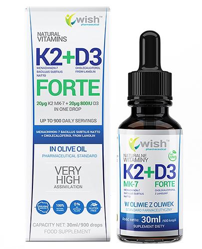 Wish Witamina K2 + D3 Forte krople - 30 ml - cena, opinie, dawkowanie zdjęcie