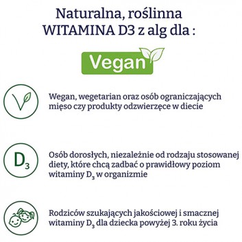Naturell Witamina D3 z alg, 15 ml