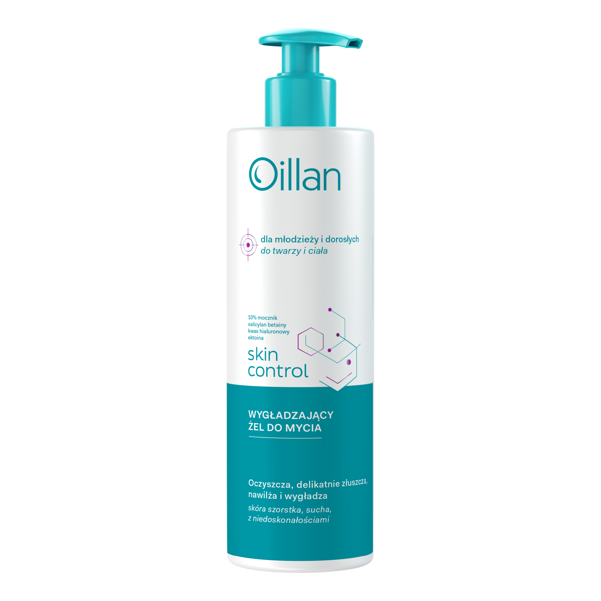 Oillan Skin Control Wygładzający żel do mycia twarzy i ciała z 10% mocznikiem, 400 ml zdjęcie