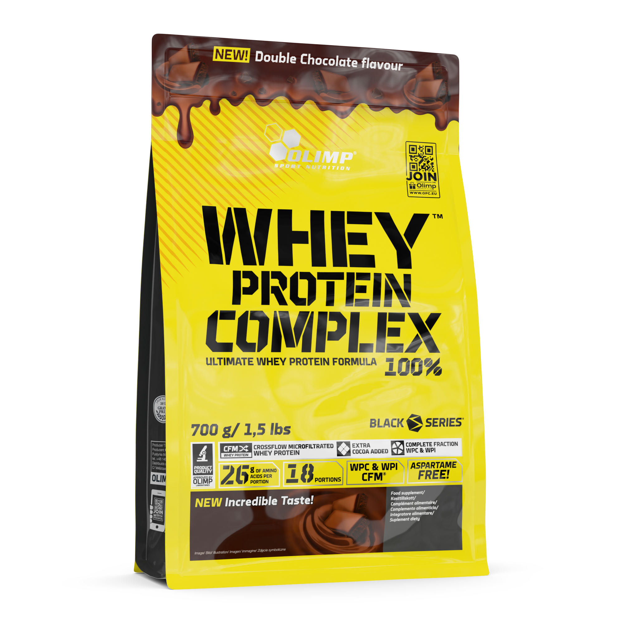 Olimp, Whey Protein Complex 100% odżywka białkowa smak podwójna czekolada 700 g zdjęcie