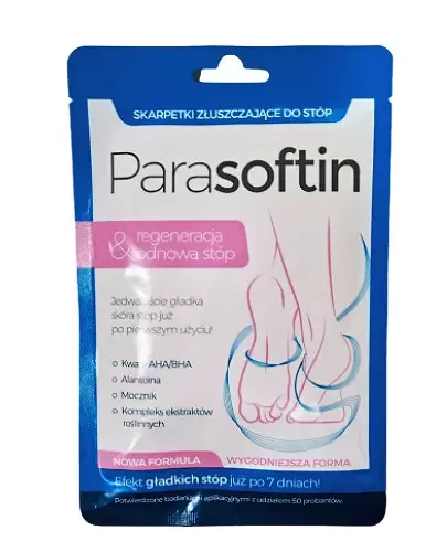Parasoftin, skarpetki złuszczające do stóp, 1 para [Nowa Formuła] zdjęcie