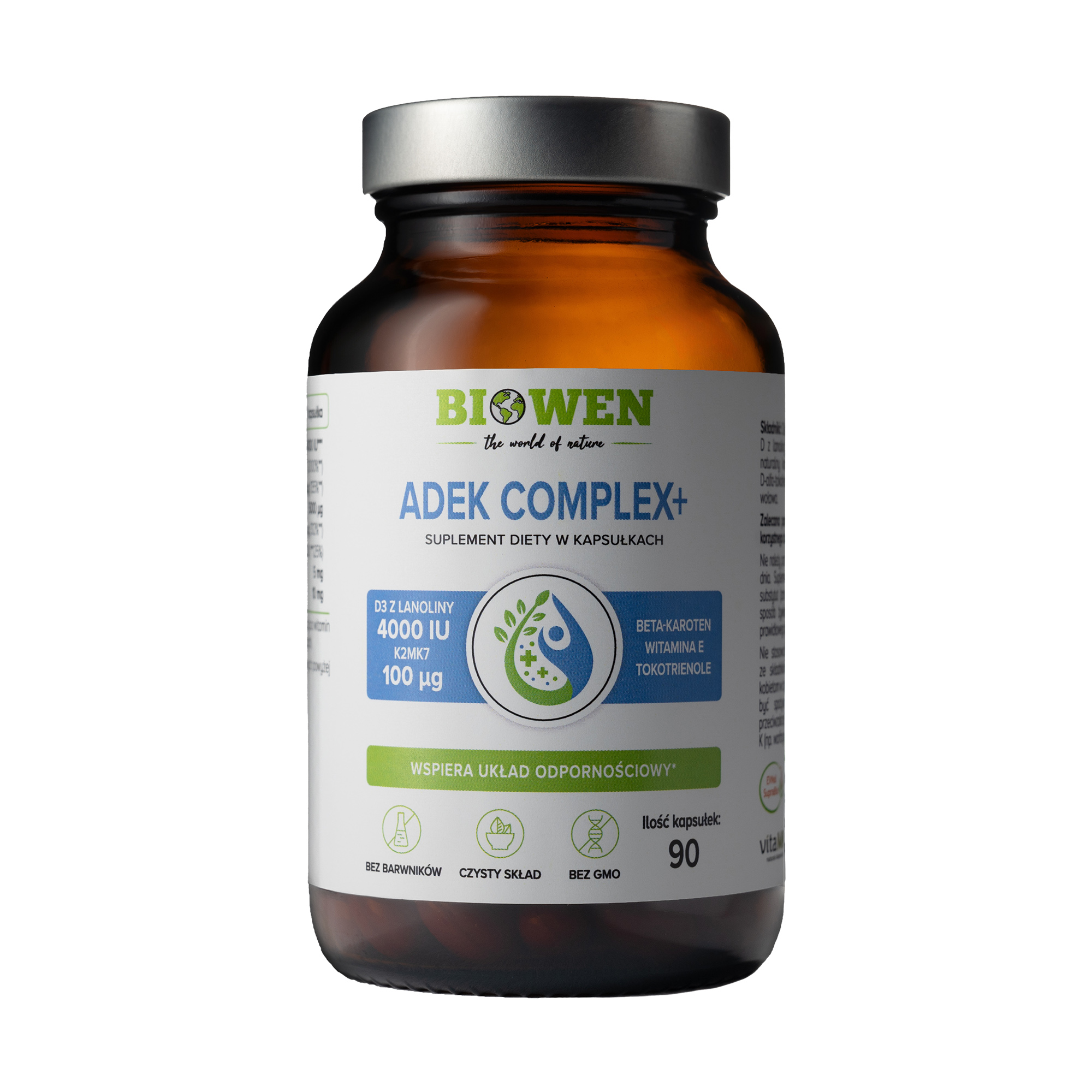 Biowen Witaminy ADEK Complex+, kapsułki, 90 sztuk zdjęcie