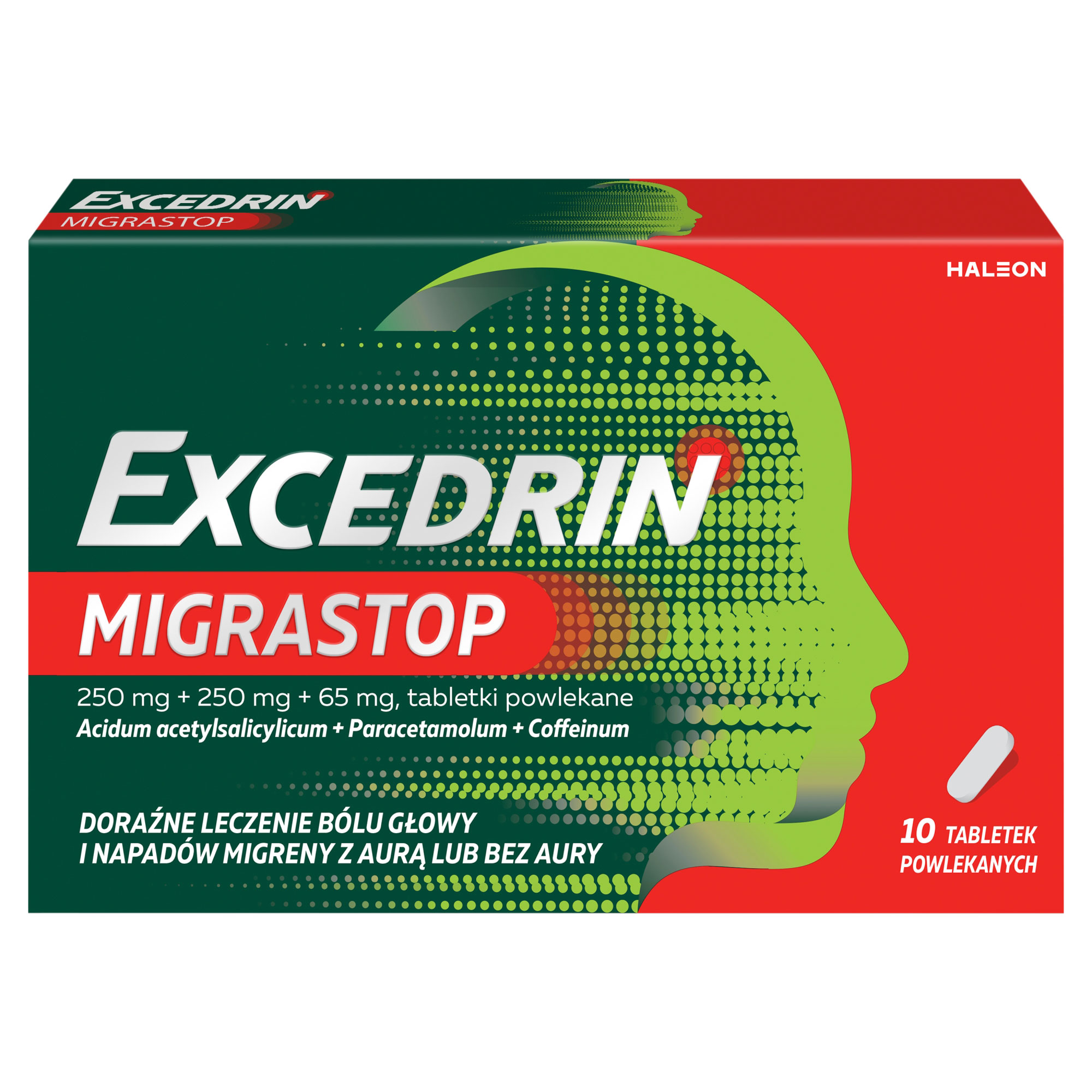 Excedrin Migra Stop 250 mg + 250 mg + 65 mg tabletki przeciwbólowe 10 sztuk zdjęcie