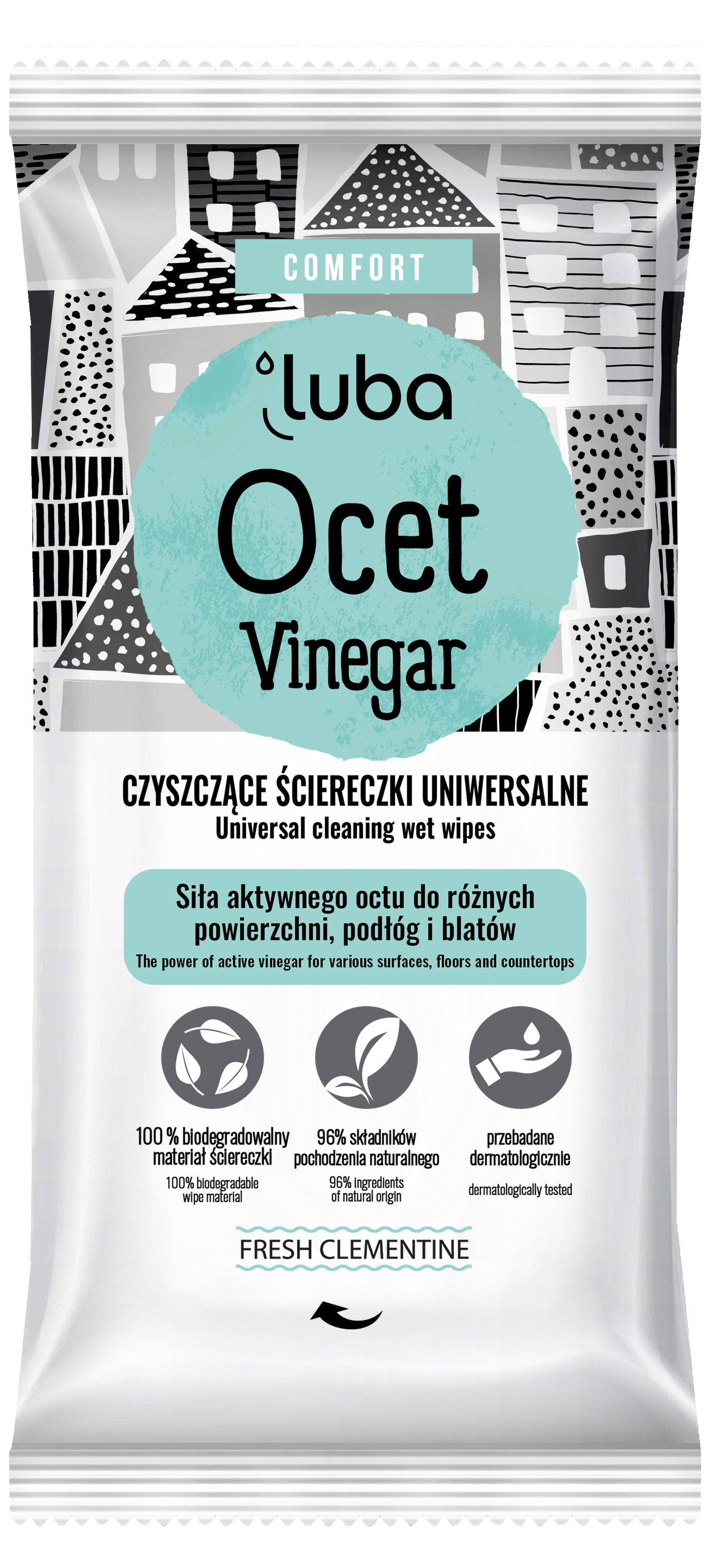 Luba Comfort Ocet, Uniwersalne Ściereczki do różnych powierzchni, 24 sztuki zdjęcie