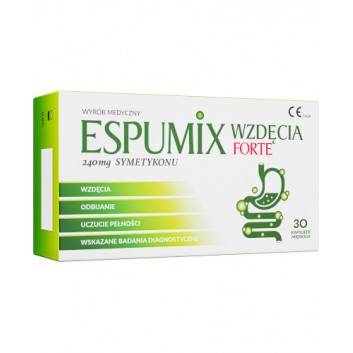 ESPUMIX Wzdęcia Forte 240 mg symetykonu, 30 kapsułek