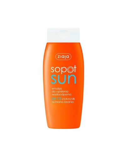 Ziaja Sopot Sun emulsja do opalania wodoodporna SPF15, 150 ml zdjęcie