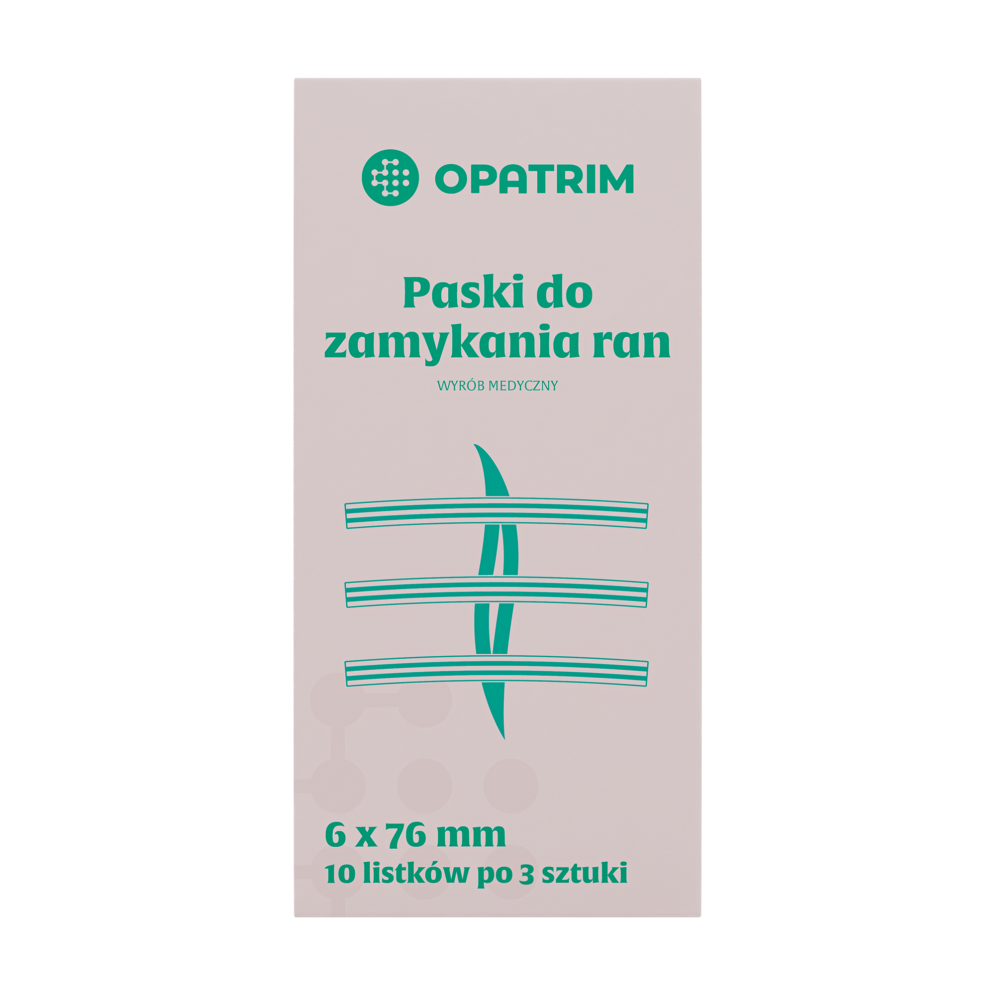 Opatrim Paski do zamykania ran 6 x 76 mm, 10 listków po 3 sztuki zdjęcie