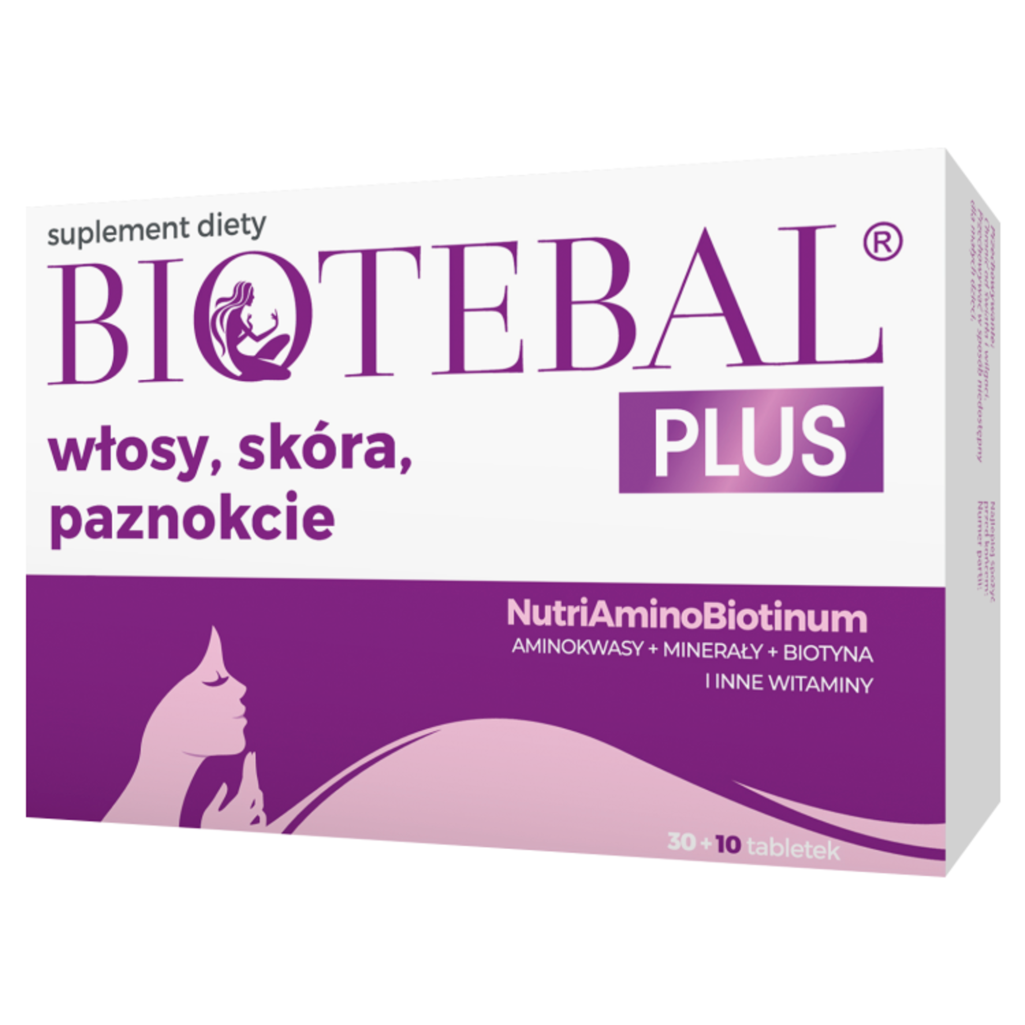 Biotebal Plus włosy skóra paznokcie 40 tabletek zdjęcie