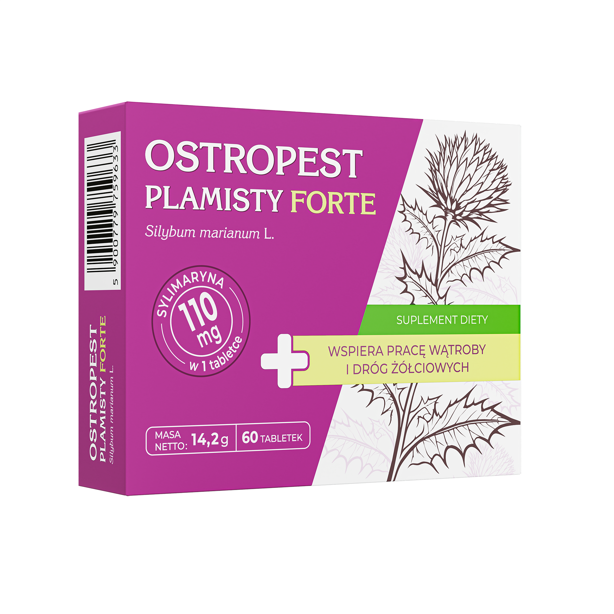 Ostropest Plamisty Forte, 110 mg, tabletki, 60 sztuk