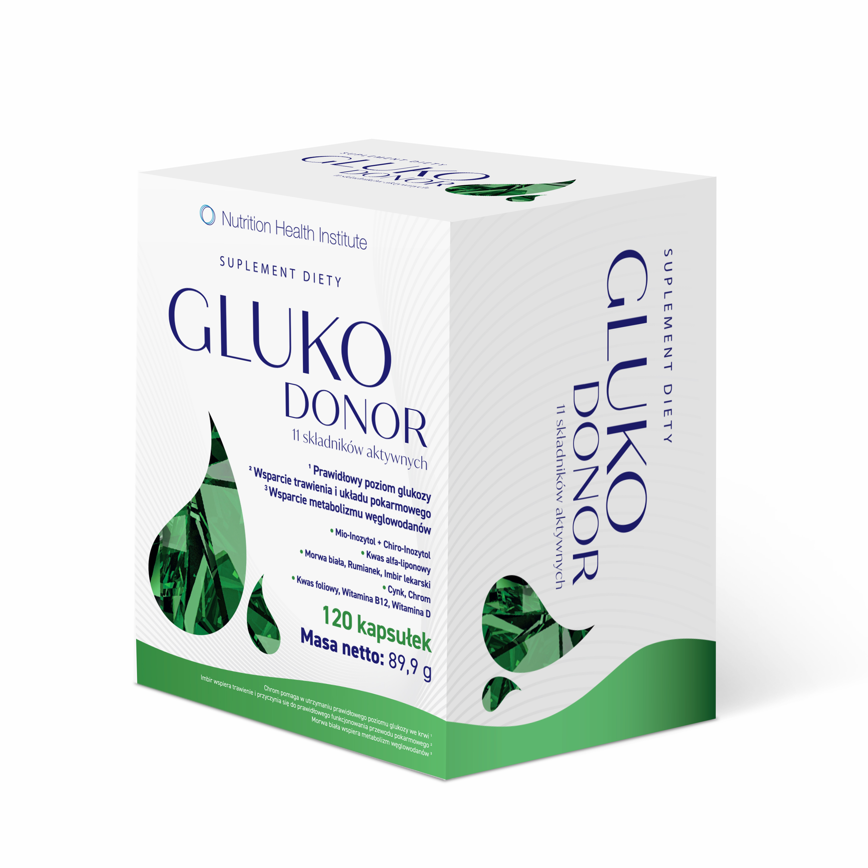 Nutrition Health Institute Glukodonor 11, 120 kapsułek