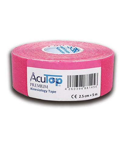 AcuTop Premium Kinesiology Tape 2,5 cm x 5 m różowy, 1 szt., cena, wskazania, opinie zdjęcie