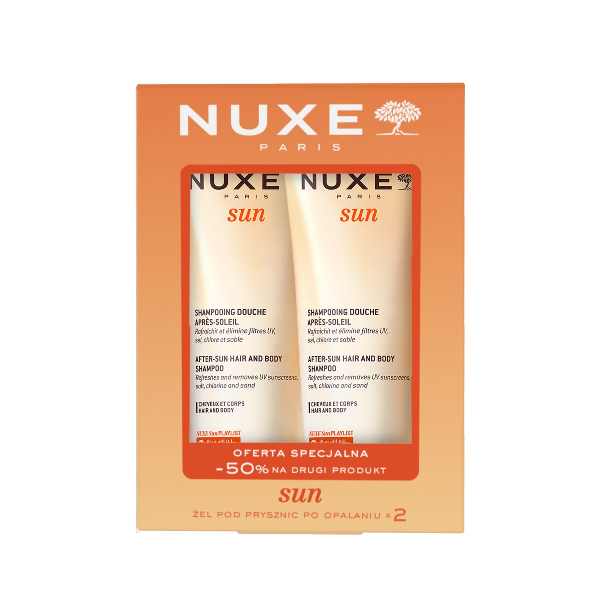 Nuxe Sun, zestaw żel pod prysznic, 2x200 ml  zdjęcie