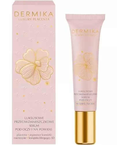 Dermika Luxury Placenta luksusowe przeciwzmarszczkowe serum pod oczy i na powieki 15 ml zdjęcie