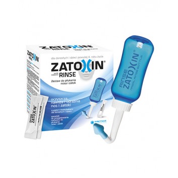 Zatoxin Rinse zestaw podstawowy do płukania nosa i zatok 12 saszetek + irygator