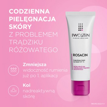 IWOSTIN ROSACIN Krem na dzień łagodzący skórę z trądzikiem różowatym SPF15 - 40 ml