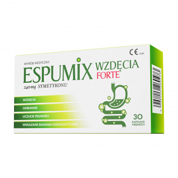 ESPUMIX Wzdęcia Forte 240 mg symetykonu, 30 kapsułek