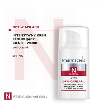 PHARMACERIS N OPTI CAPILARIL Intensywny krem redukujący cienie i worki pod oczami, 15 ml