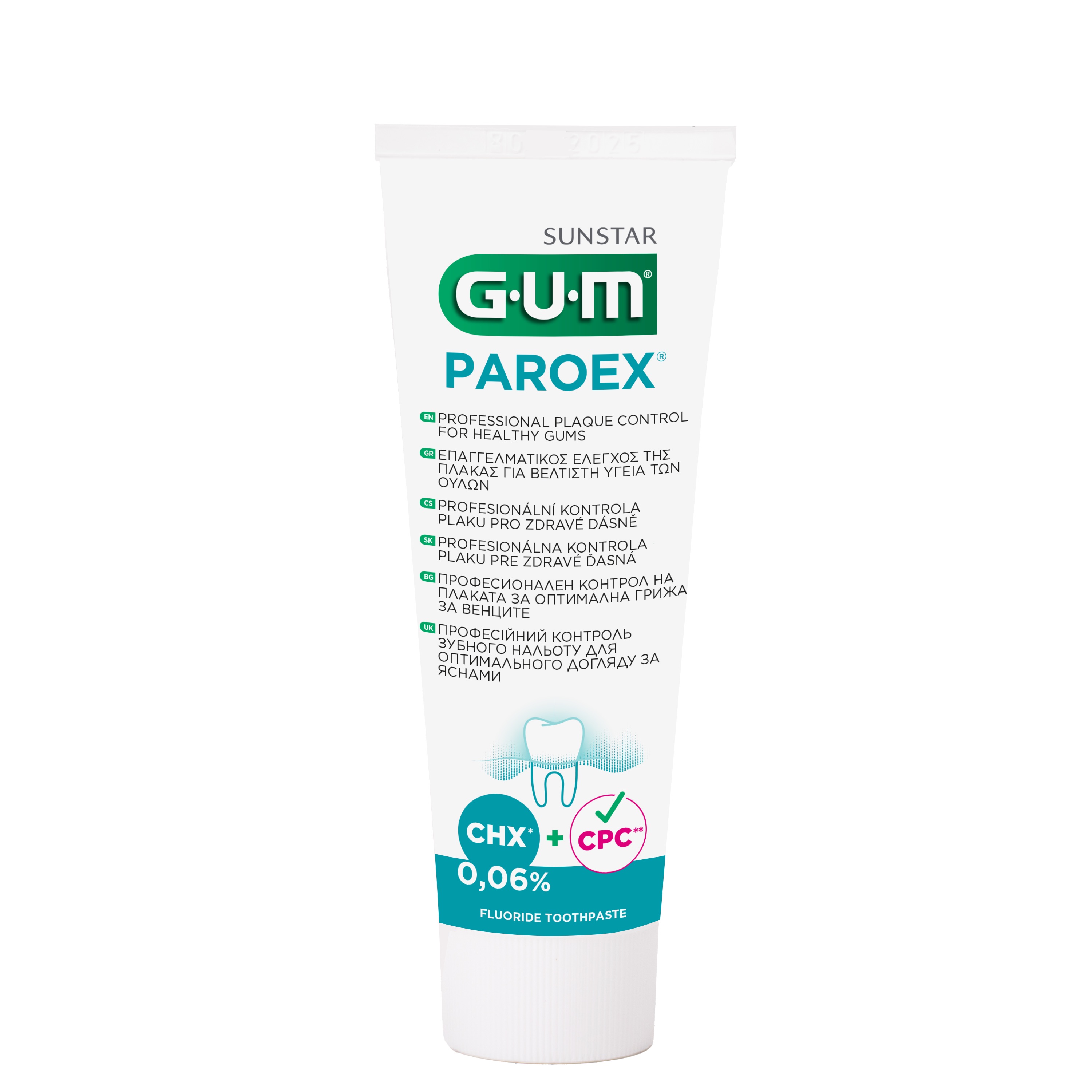 Sunstar Gum Paroex, Pasta do zębów 0,06% CHX, 75 ml