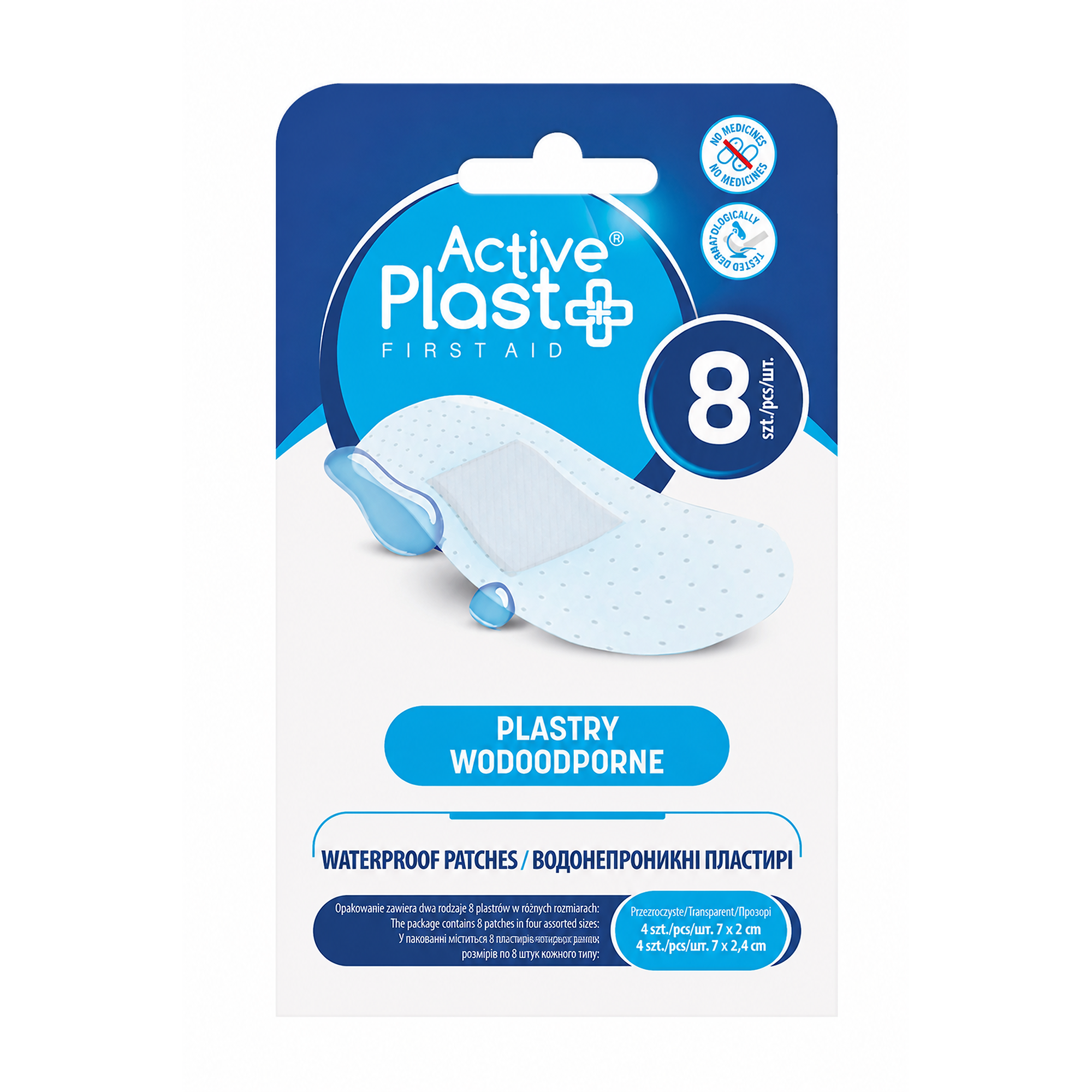 Active Plast, plastry wodoodporne, 8 sztuk zdjęcie
