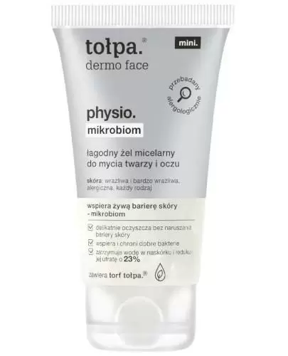 Tołpa Dermo Face Physio. mikrobiom łagodny żel micelarny do mycia twarzy i oczu 75 ml zdjęcie