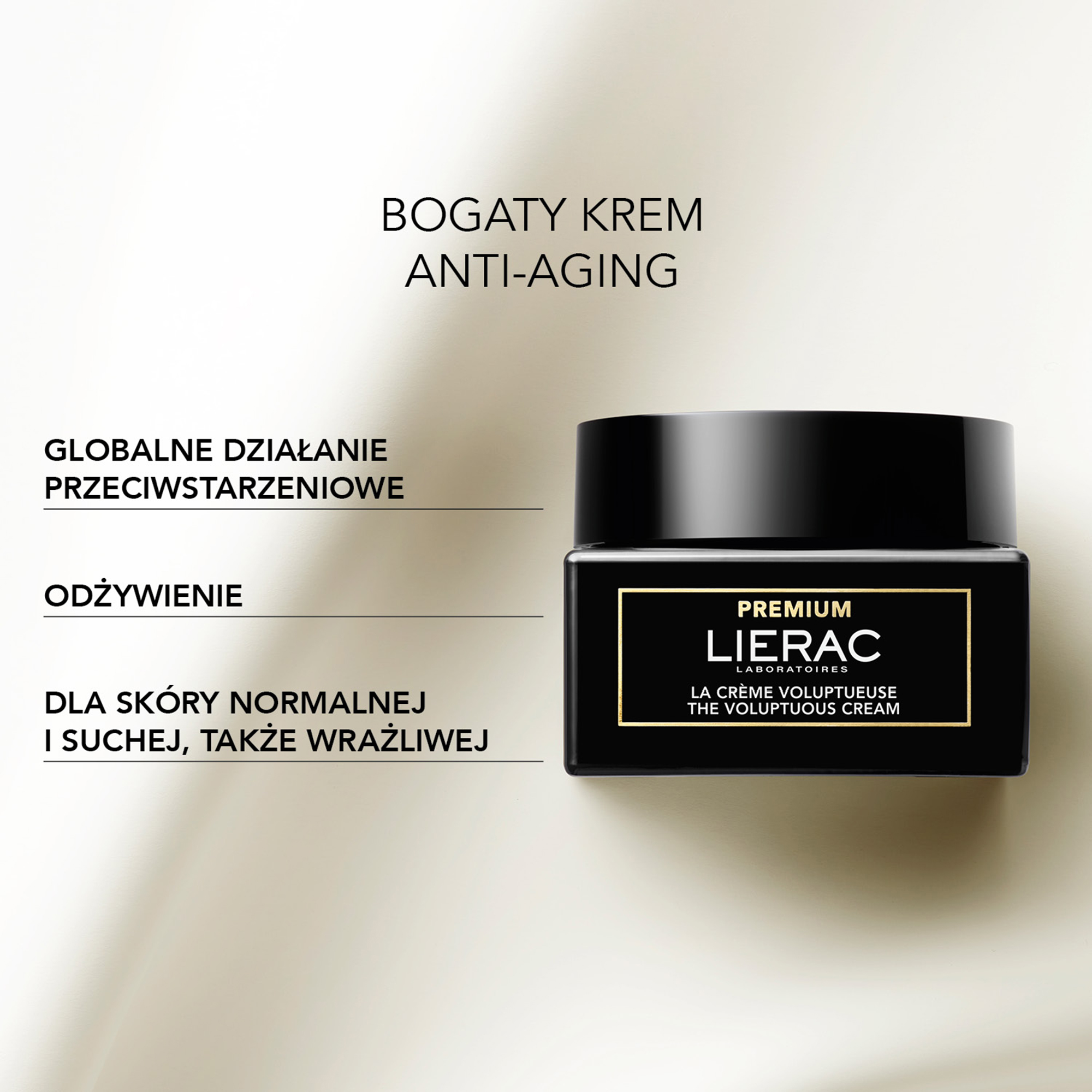 Lierac Premium Bogaty krem przeciwzmarszczkowy dla skóry normalnej i suchej, 50 ml
