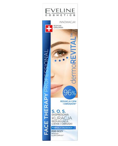 EVELINE COSMETICS DermoREVITAL S.O.S. Ekspresowa kuracja redukująca cienie i obrzęki, 15 ml, cena, opinie, właściwości zdjęcie
