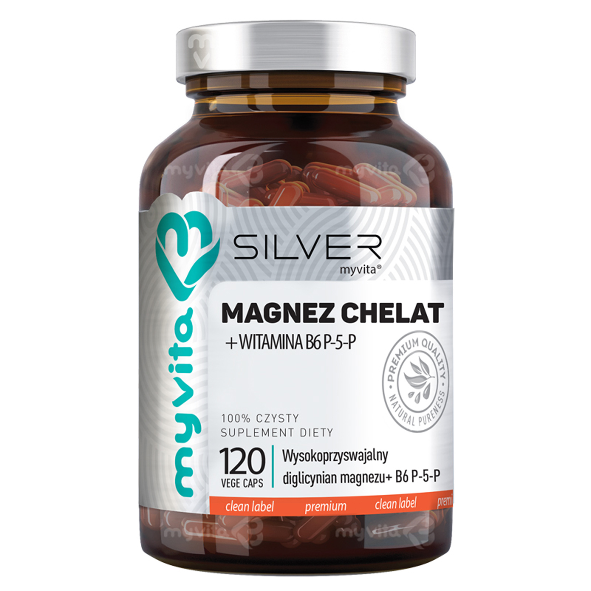 MyVita Silvet Magnez chelat + witamina B6 120 kapsułek zdjęcie
