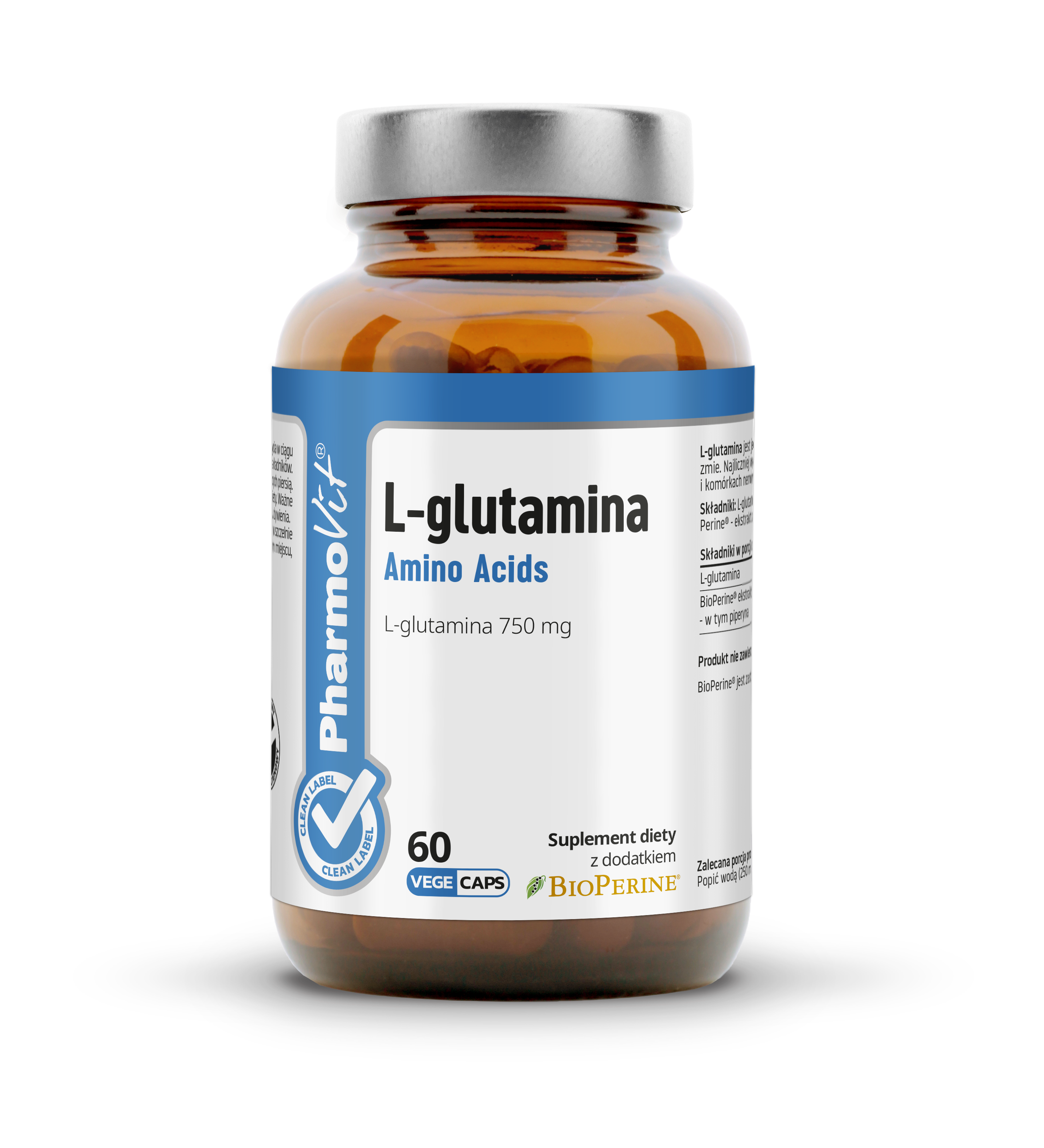 L-glutamina, kapsułki, 60 sztuk zdjęcie