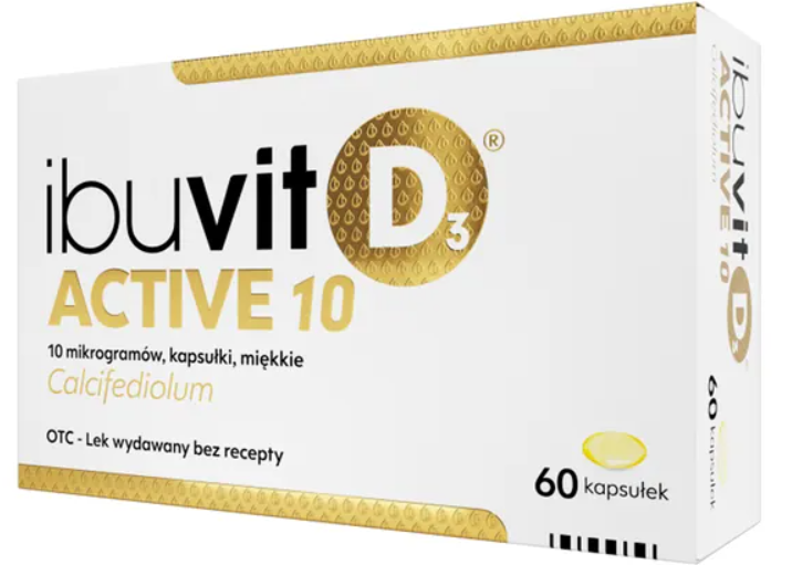 Ibuvit D3 Active 10, 10 mcg, 60 kapsułek zdjęcie