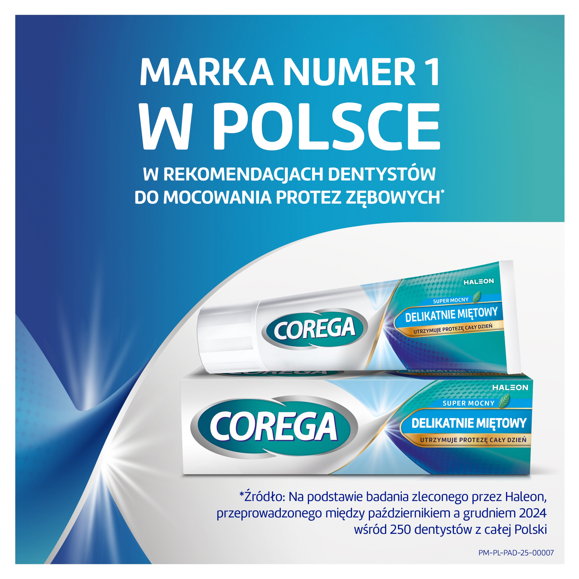 Corega Super Mocny Delikatnie Miętowy krem mocujący do protez zębowych 40 g