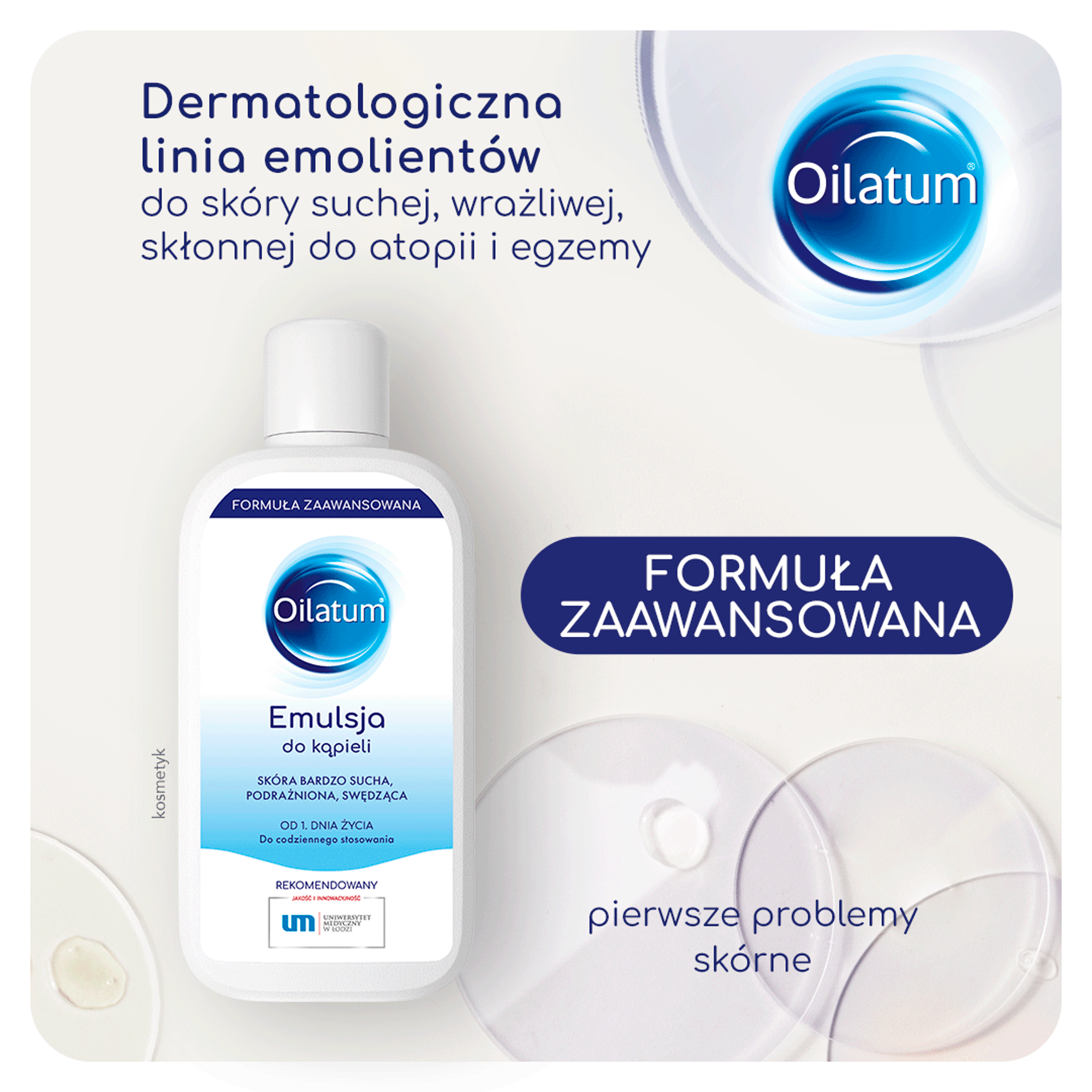 Oilatum Emulsja do kąpieli skóra bardzo sucha, podrażniona, swędząca 400 ml