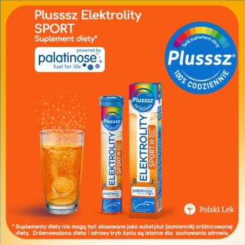 Plusssz Elektrolity Sport, tabletki musujące, 24 sztuki