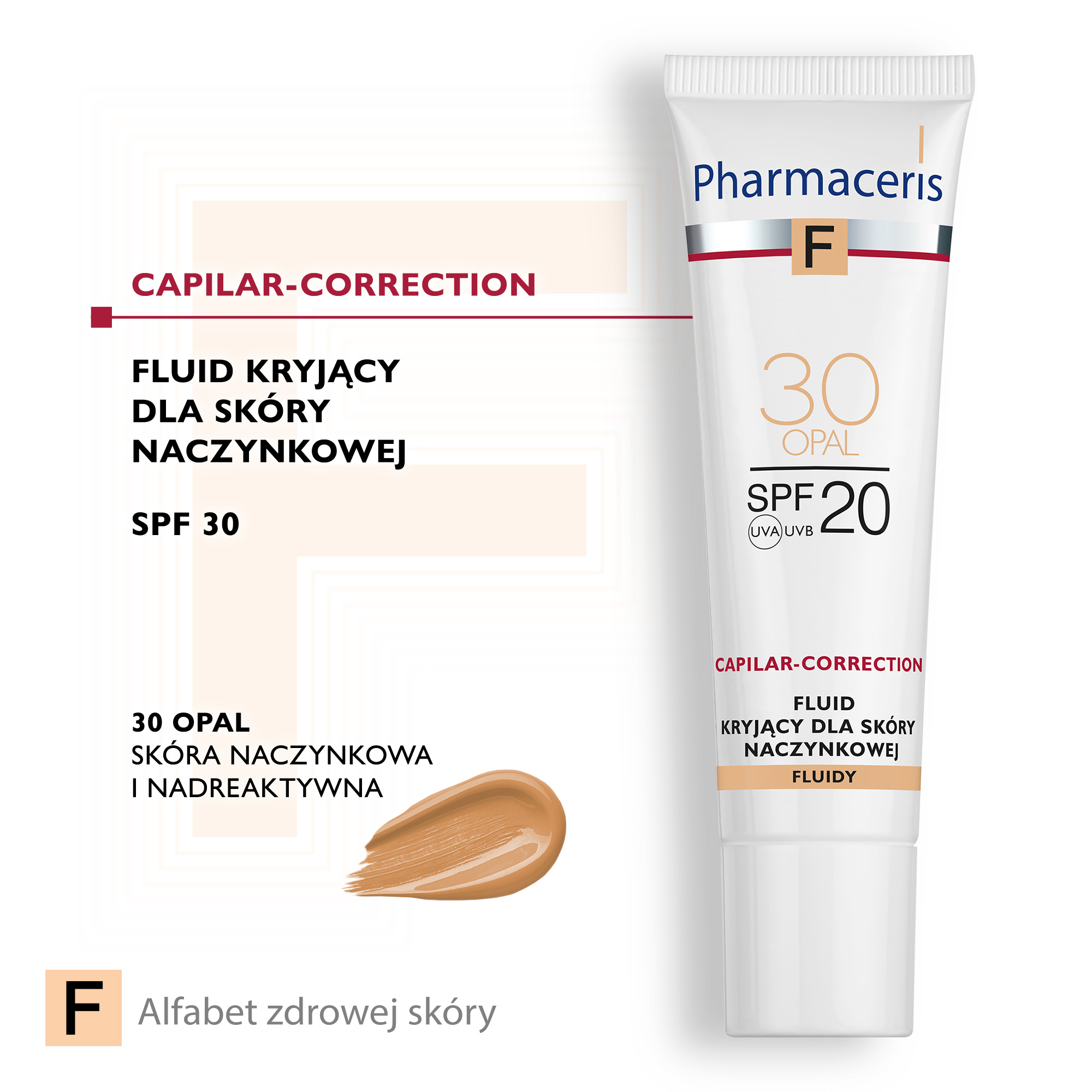 PHARMACERIS F Fluid kryjący dla skóry naczynkowej SPF20 20 nude - 30 ml