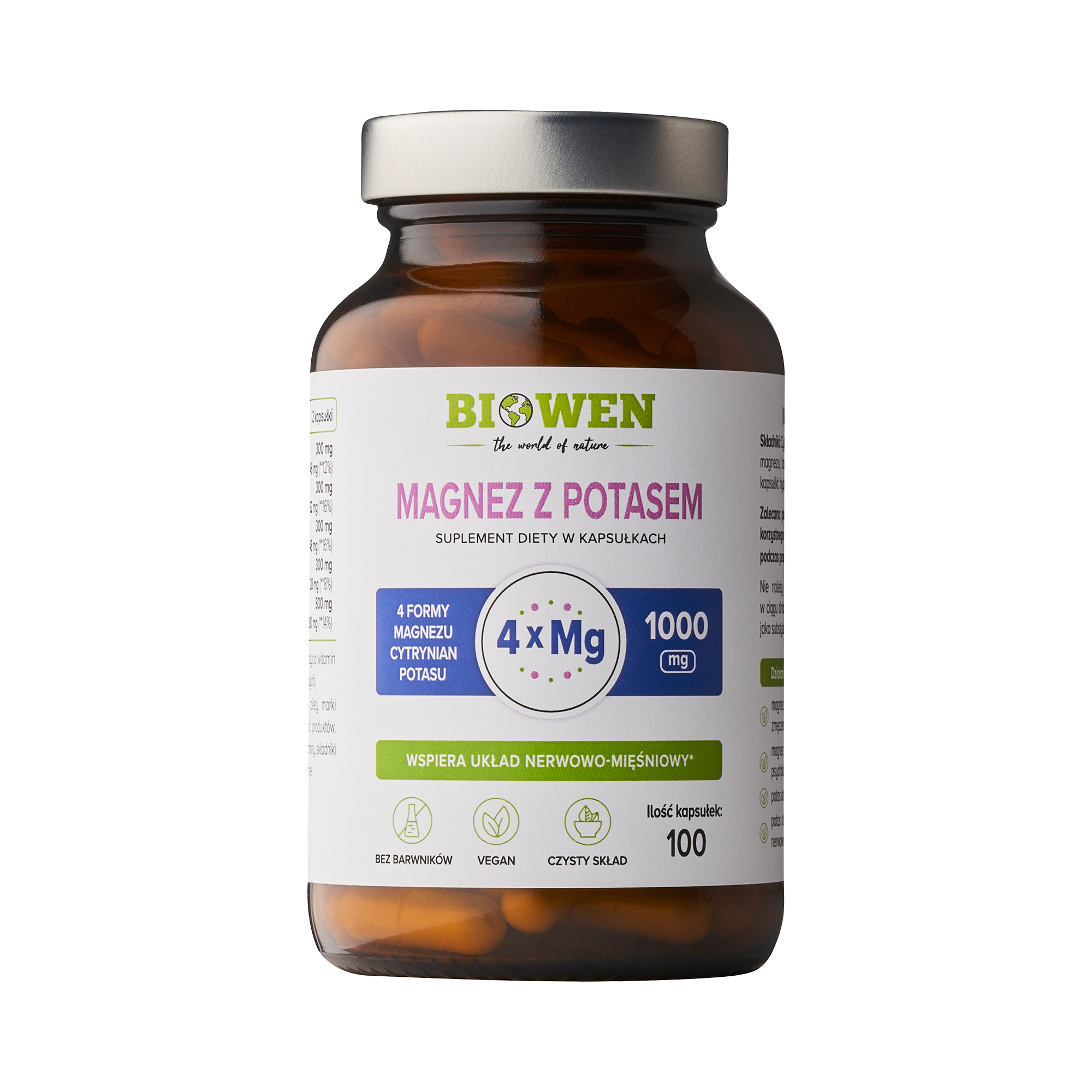 Biowen Magnez z Potasem, kapsułki, 100 sztuk  zdjęcie