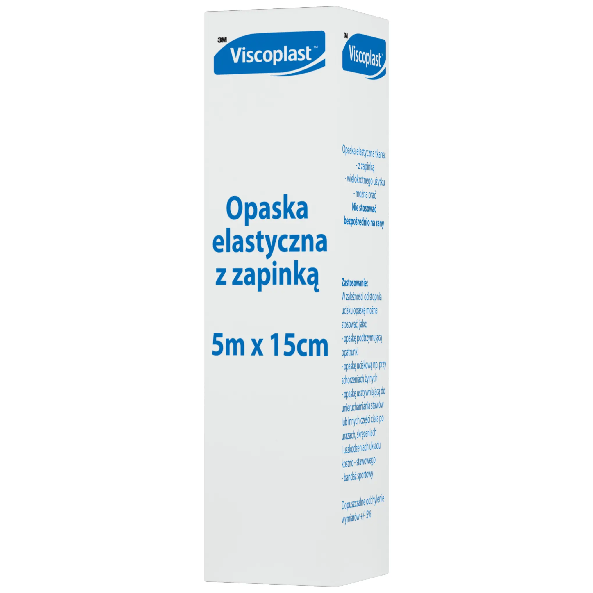 Viscoplast opaska elastyczna z zapinką 5m x 15cm 1 sztuka