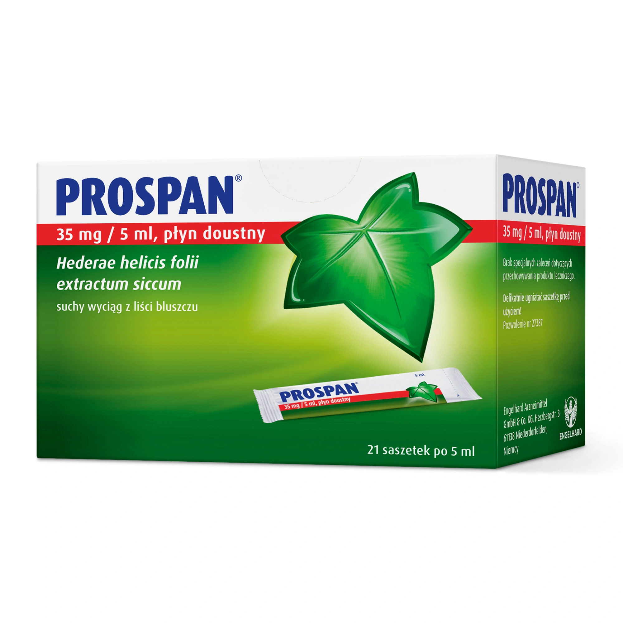 Prospan płyn doustny 35 mg/5 ml 21 saszetek zdjęcie