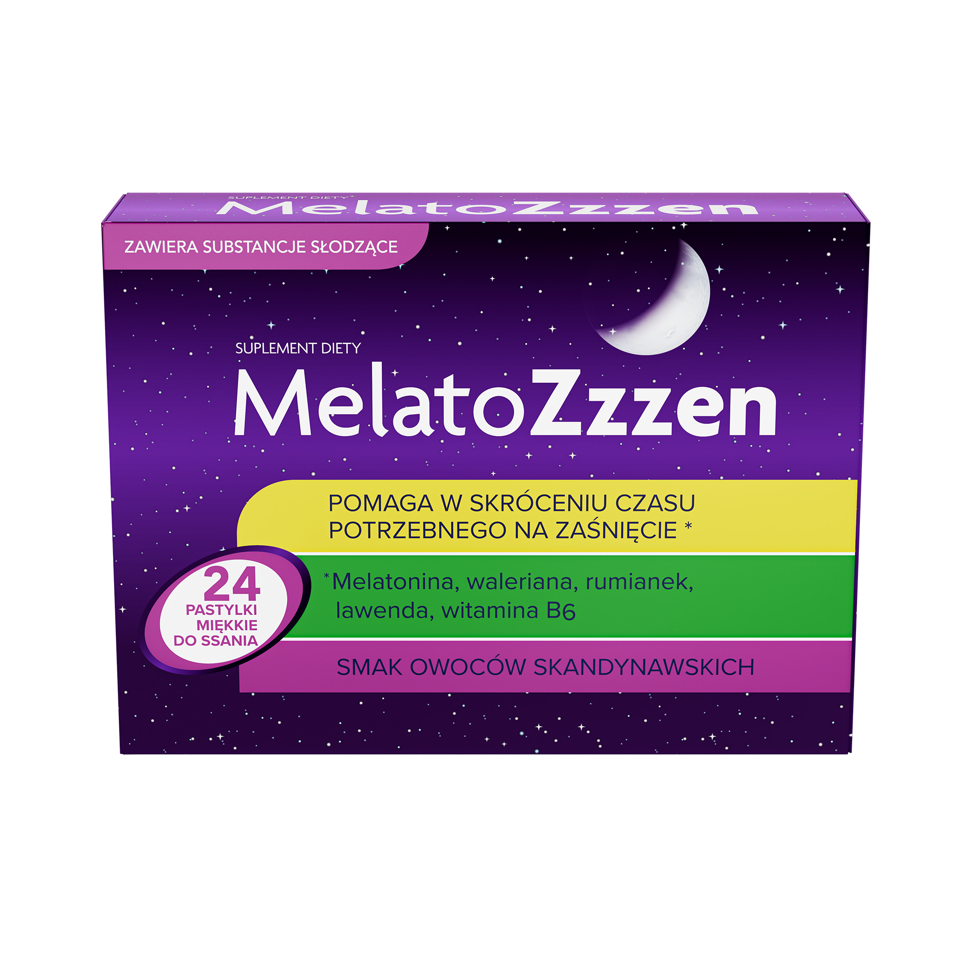 MelatoZzzen, pastylki miękkie do ssania, 24 sztuki