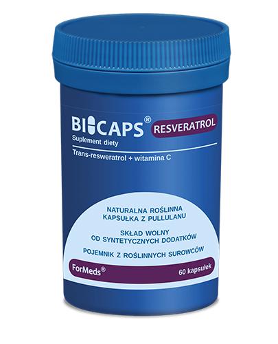 Bicaps Resveratrol, 60 kaps., cena, opinie, właściwości zdjęcie