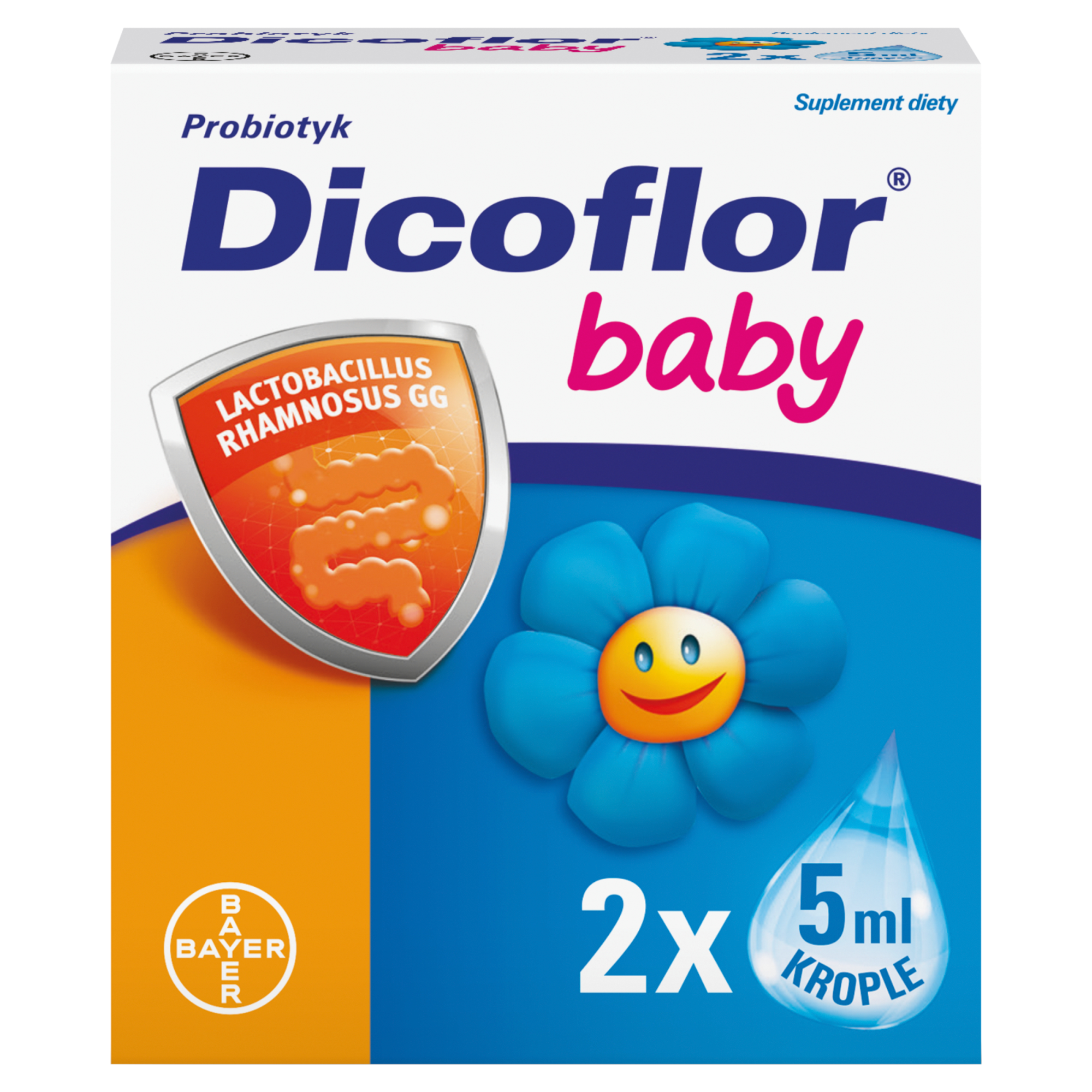 Dicoflor Baby, krople, 5 ml x 2 opakowania zdjęcie