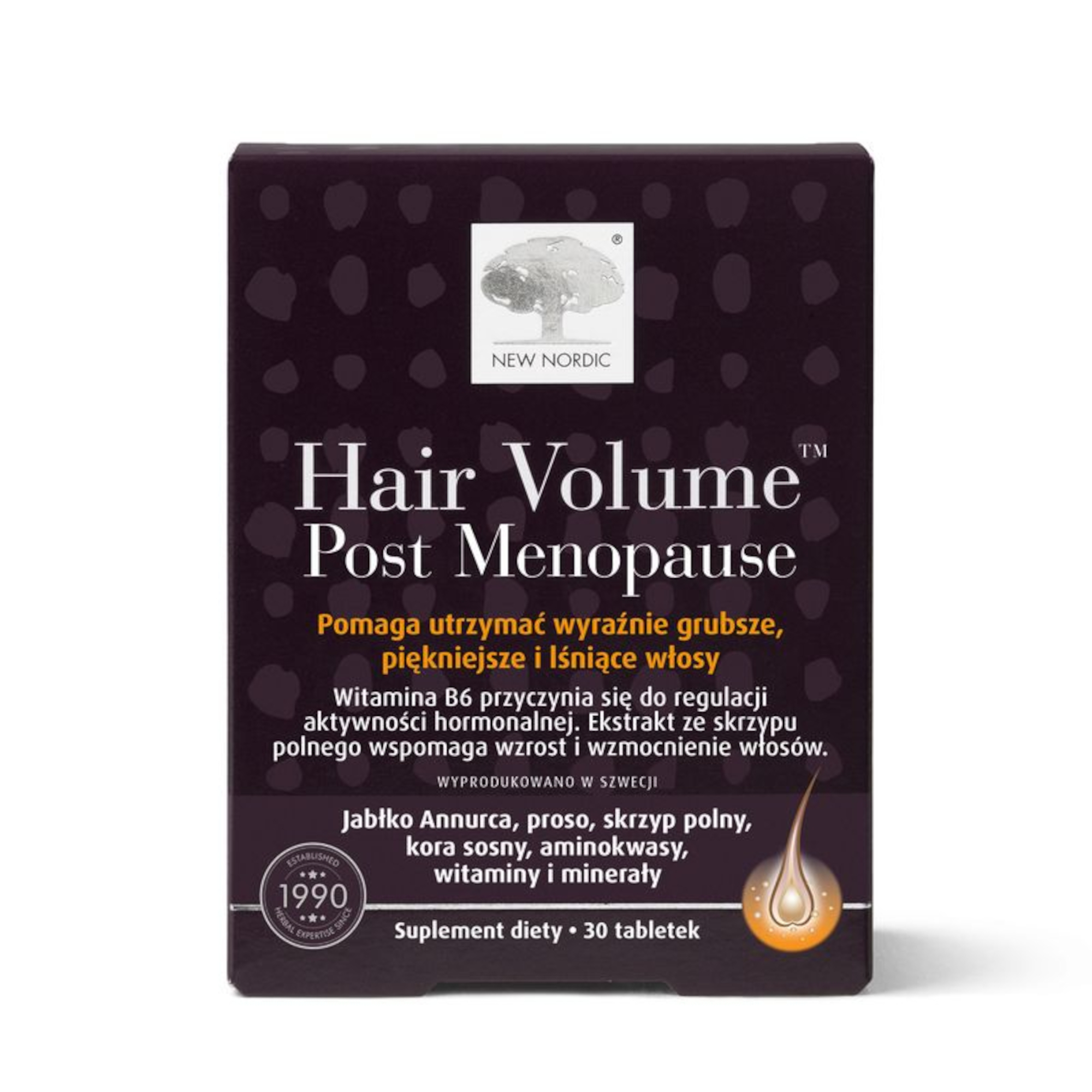 New Nordic Healthbrands Hair Volume Post Menopause, tabletki, 30 sztuk zdjęcie