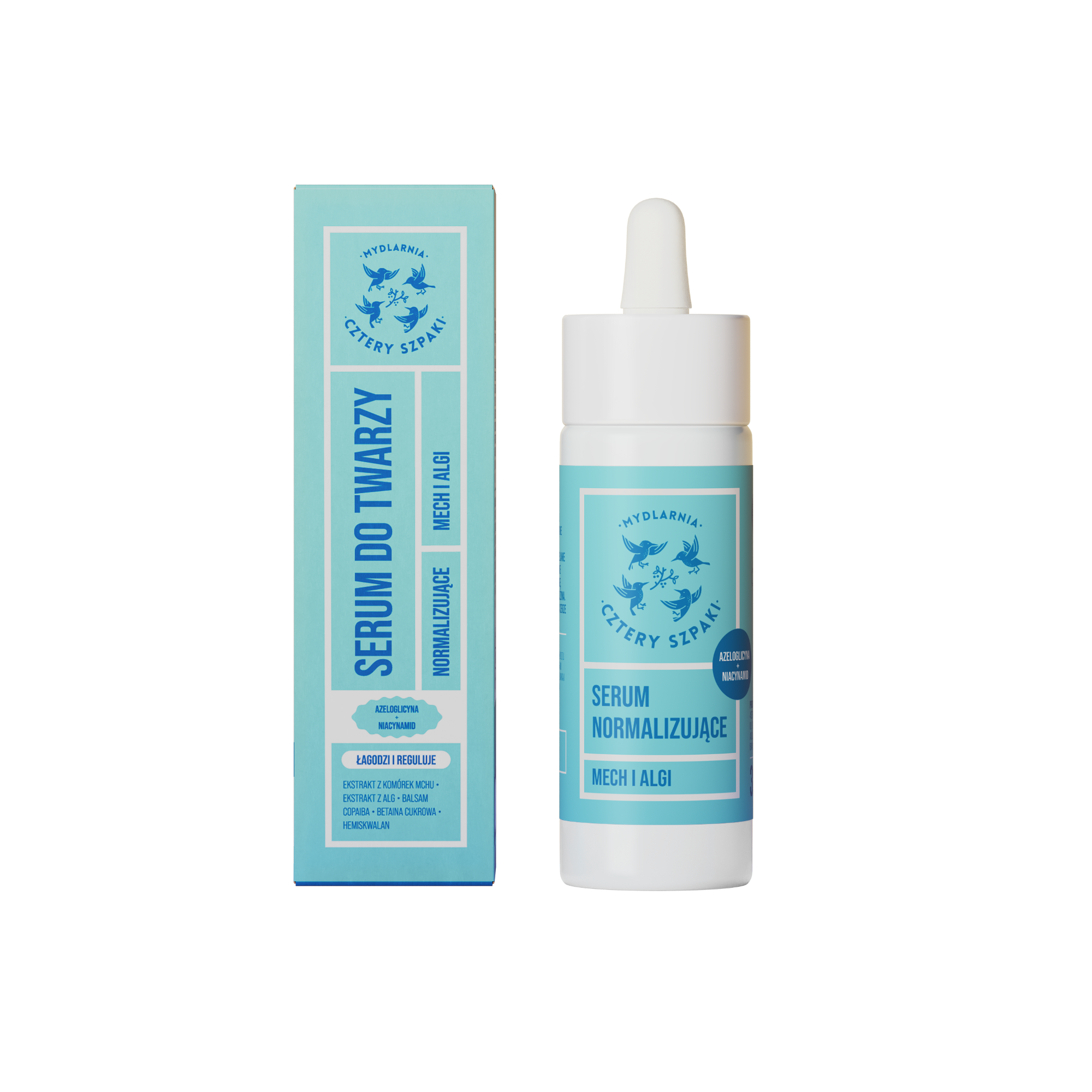 Mydlarnia Cztery Szpaki, Serum Normalizujące Mech i Algi, 30 ml zdjęcie