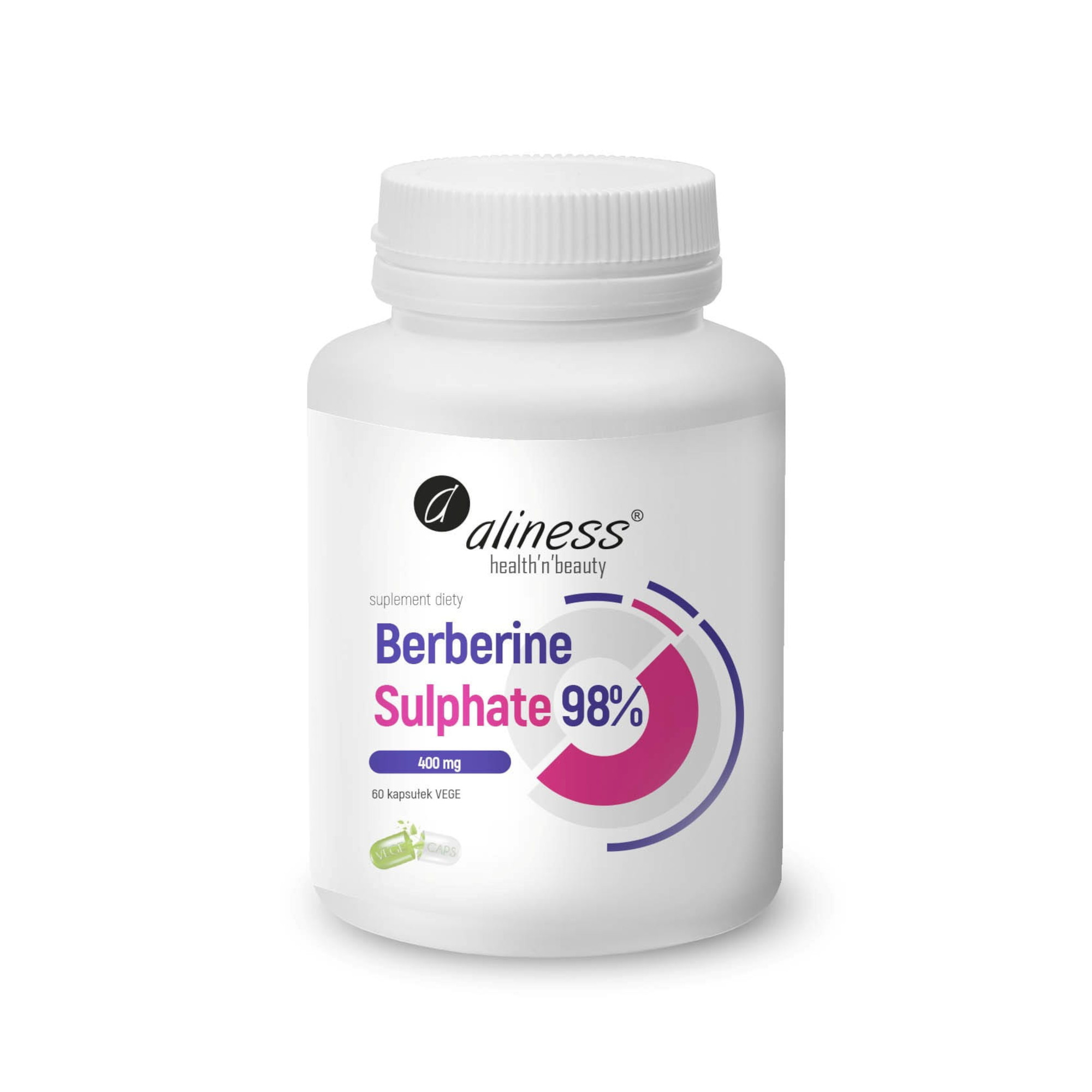 Aliness Berberine Sulphate 98% 400 mg, kapsułki, 60 sztuk zdjęcie